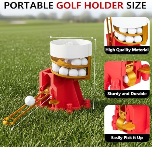 Golf Ball Dispenser, Golf Ball Launcher Pro(Gold+Red+White) - Image 3