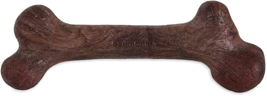 Pet Qwerks Dinosaur BarkBone - Nylon Dog Bone for Aggressive Chewers - Steak Flavor - 6.5"