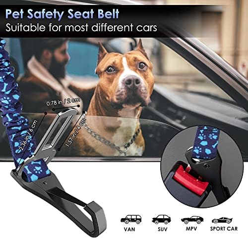 SlowTon Dog Car Seat Belt, 3 in 1 Latch Bar Attachment Dog Safety Seatbelt - Image 6