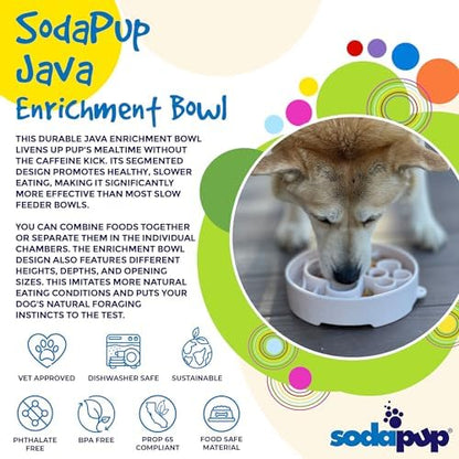 SodaPup Java Enrichment Bowl – Durable Enrichment Feeder Made in USA from Non-Toxic, Pet-Safe, Food Safe Material for Mental Stimulation, Slowing Down Eating, Healthy Digestion, & More - Image 3