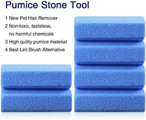 Mudder 6 Pcs Pet Hair Remover for Dog Cat Pet Hair Stone Remover Pumice - Image 5