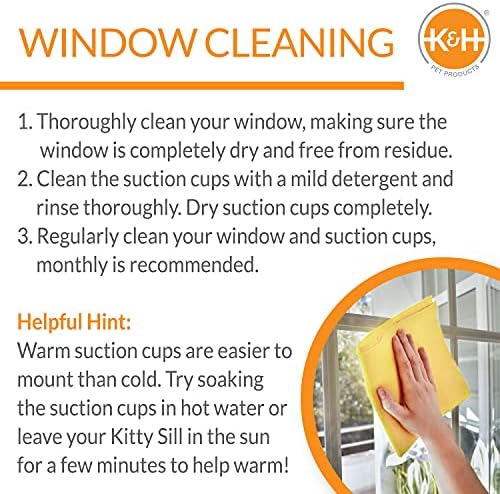 K&H Cat Window Perch, EZ Mount Kitty Sill - Fits 27in Wx23in H Glass Spaces - Image 5