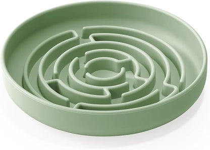 Slow Feeder Dog Bowl, Cat Slow Feeders Slow Eating,Reduces Gulping, Dishwasher Safe, Suit for All Cat & Dog Breeds (Green)
