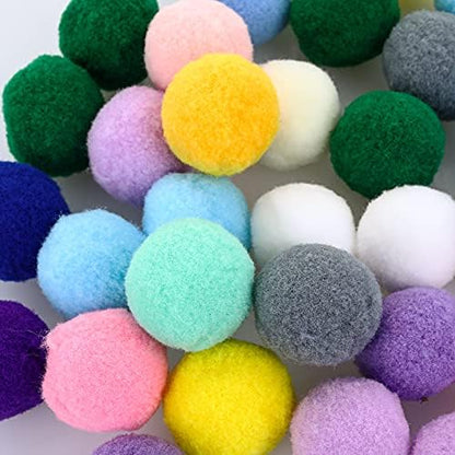 Molain Large Cat Toy Balls, Soft Cat Balls 1Inch Kitten Pom poms Ball Cat Play Toy (30 Pcs) - Image 4