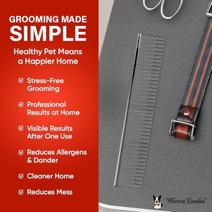Warren London Carding Pro XL Copper Dog Grooming Comb for Undercoat, 9 Inch - Image 6