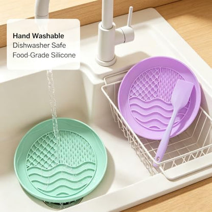 2Pcs Lick Mat for Dogs Cats,Suction Slow Feeder with Fish Scale - Image 2