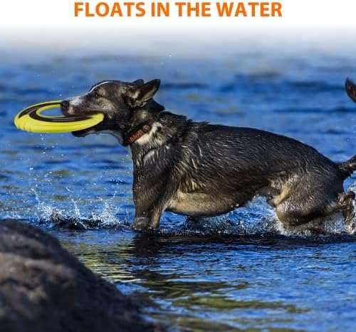 SKIPDAWG Interactive Tug Toy, Flying Disc Water Toy Non-Toxic Light TPR/Nylon Fabric, Pet Training and Outdoor Exercise Toys for Dogs, Diameter 9 Inches - Image 6