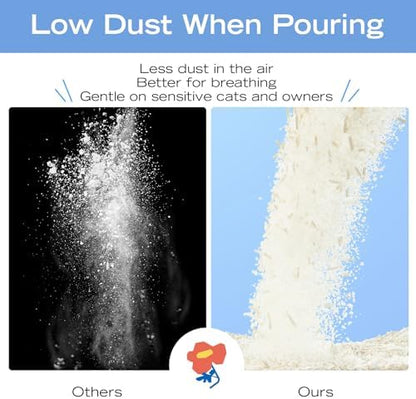 XuCuiHua Tofu Mix Cat Litter, Plant-Based, Strong Clumping Litter, Odor Control, Easy Scooping, Clumps Lift Cleanly, Low Dust, Corn & Cassava Litter, 5.5 LB x 3 Bags - Image 5