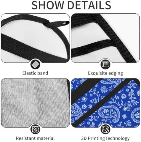Blue Paisley Pet Hair Removal Glove Brush Pet Hair Remover Tool for Carpet - Image 4