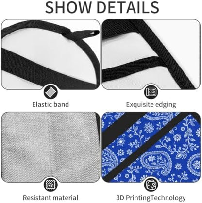 Blue Paisley Pet Hair Removal Glove Brush Pet Hair Remover Tool for Carpet - Image 4