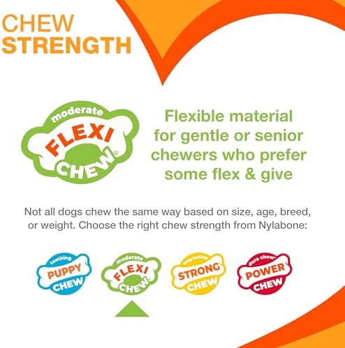 Nylabone Flexi Chew Original Bone & Textured Bone Dog Chew Toys, 2 Count - Image 5