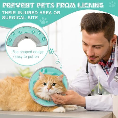 Cat Cone Collar Soft Elizabethan Collar for Surgery Recovery - Adjustable for Small and Large Cats Kittens to Stop Licking - Image 2