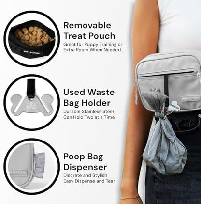 Pup Culture Dog Treat Pouch with Poop Bag Dispenser and Removable Treat Pouch | Cross Body Dog Walking Bag | The Perfect Puppy Training Tool and Even Better Gift - Image 4