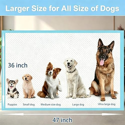 XXXXL Puppy Pee Pads for Dogs 36"x47" 50 Count, Extra Large Dog Pee Pads, Leak-Proof & Super Absorbent Dog Pee Pads, Thicken Disposable Potty Pads Puppy Training Pads for Cats Rabbits - Image 5