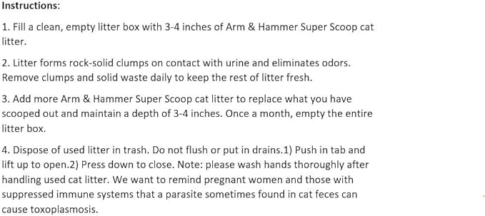Arm & Hammer Super Scoop Litter, Fragrance Free,14 Lbs (Packaging May Vary)