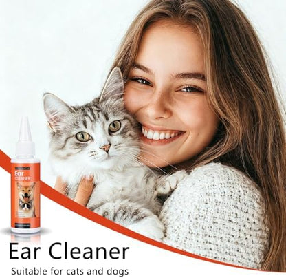 FlowFish Pet Ear Cleaner for Dogs Ear Infection Treatment, No-irritating Dog Ear Cleaner Solution for Treat Dog Ear Infection At Home with Gentle Caring [1.69 FL.OZ] - Image 7