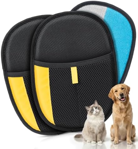 Pet Hair Removal Glove for Dogs & Cats - Upgraded Reusable Electrostatic Pet Hair Glove, Pet Hair Remover Tool for Laundry, Couch, Carpet & Car Seat, Gentle Grooming Mitt by Unknown
