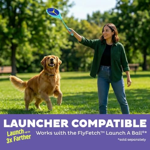 Outward Hound FlyFetch Disc Dog Toy, Durable Rubber, Stand-Alone or Replacement Discs for Launcher, 5", 2-Pack - Image 4