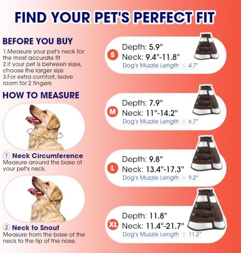Soft Dog Recovery Cone Collar – Adjustable Transparent E-Collar Alternative for Large Dogs After Surgery | Anti-Lick, Soft Padded Neck, Comfortable Pet Recovery Cone for Eating & Sleeping, XL - Image 5