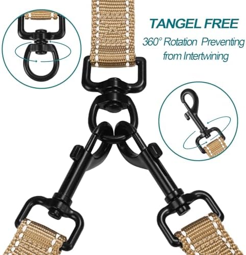 PetBonus Double Dog Leash, No Tangle Dual Leash, Walking Training Lead - Image 2