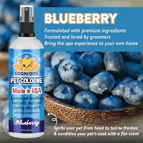 Bodhi Dog Premium Dog Cologne - Deodorizing Dog Perfume & Conditioner for Dogs & Cats - Natural Long Lasting Spray - Keeps Pets Fresh All Day - Gentle & Safe Formula, Made in USA (Blueberry 8 Fl Oz) - Image 3