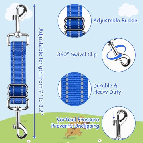 YUEPET Dog Safety Collar Clips 2 Pack Adjustable Prong Collar Backup Clips - Image 2