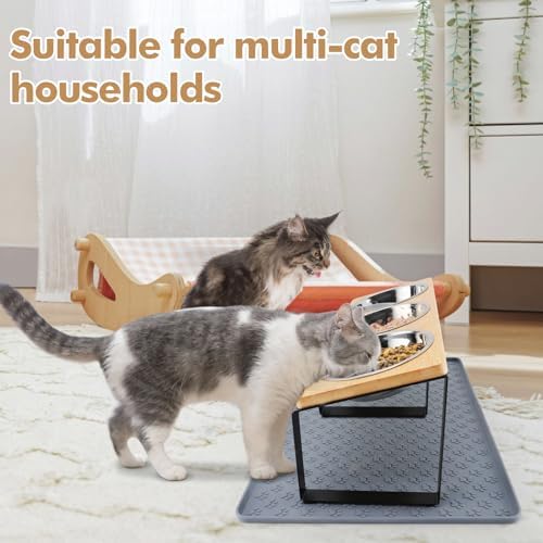 15° Tilted Elevated Cat Bowls, Anti-Vomiting for Indoor Cats Small Pets - Image 5