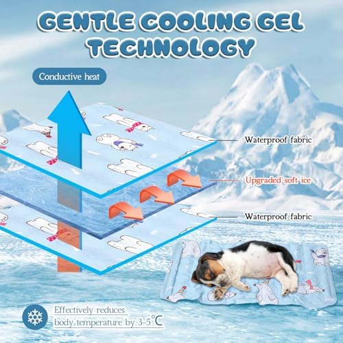 Nuanchu Pet Cooling Mat, Rainbow Bear, 11.81 x 19.69 Inches, 1 Pcs - Image 6