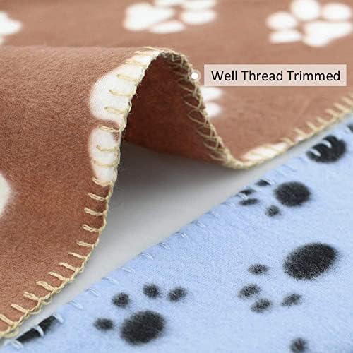 Comsmart Pet Blanket Dog Cat Soft Fleece Blankets Sleep Mat Pad Bed Cover with Paw Print for Kitten Puppy and Other Small Animals, 6 Pack of 24x28 Inches - Image 4