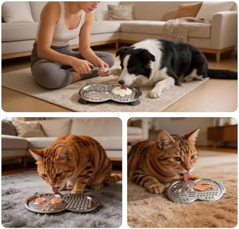 Lick mat for Dogs, Heavy-Duty Stainless Steel Cat Licking Mat, Dog Lick mat – Durable Pet Slow Feeding Mat for Anxiety Relief, Boredom Buster & Grooming Aid for Dogs & Cats - Image 6