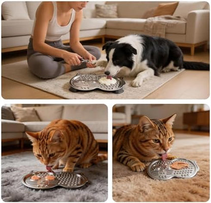 Lick mat for Dogs, Heavy-Duty Stainless Steel Cat Licking Mat, Dog Lick mat – Durable Pet Slow Feeding Mat for Anxiety Relief, Boredom Buster & Grooming Aid for Dogs & Cats - Image 6