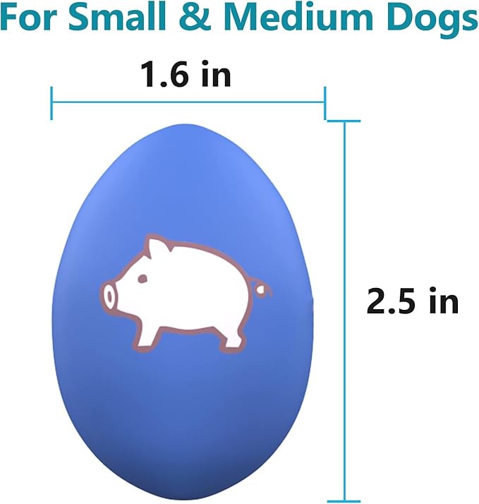 SCHITEC Squeaky Dog Toys, [8 Pack] Latex Squeaker Bouncy Egg for Small Medium Pets Puppies, 2.5” Soft Animal Rubber Interactive Fetch Ball Set