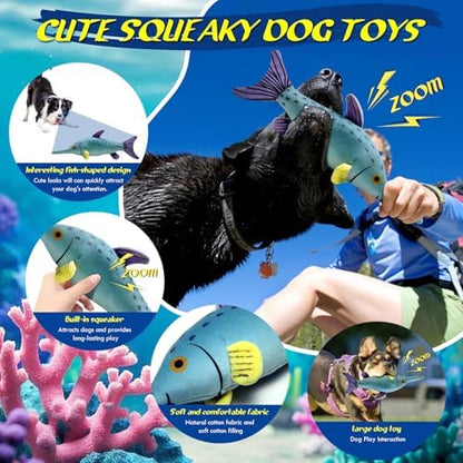 Fuufome Large Squeaky Dog Chew Toy, Ideal Dog Toys for Chewers, for Small and Medium Breed Puppies or Dogs - Image 3