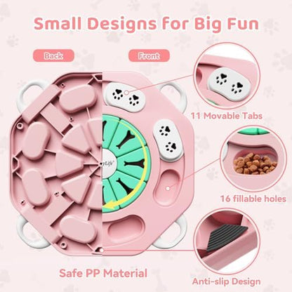 Dog Puzzle Toy for Smart Dogs, Interactive Dog Enrichment Toys,Level1(Pink) - Image 3