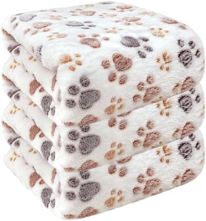 Dog Blankets for Large Dogs, 3 Pcs Dog Blanket Washable, Soft Fluffy Flannel Pet Blanket Mat Cover for Bed Couch, Cute Print Puppy Blanket 60" x 50" by NXDZI