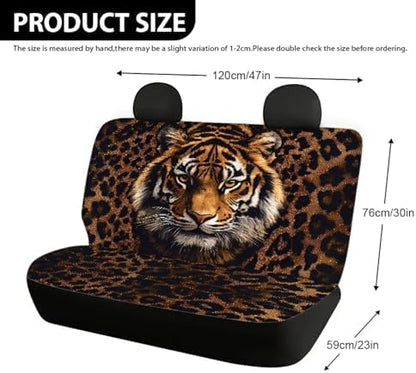 AFPANQZ Tiger Car Rear Bench Protective Car Seat Cover Back Seat Only for Car Truck SUVs Polyester Fabric Car Backseat Cover with Universal Fit Full Wrap Dust-Proof - Image 4