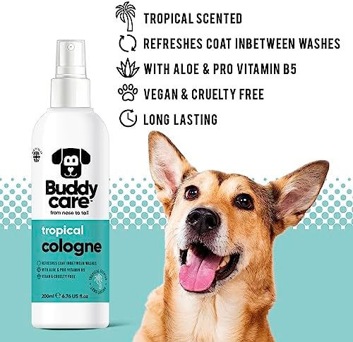 Buddycare Dog Cologne - Tropical - 200ml - Refreshing and Tropical Scented Dog Cologne - Refreshes Between Dog Washes - Image 2