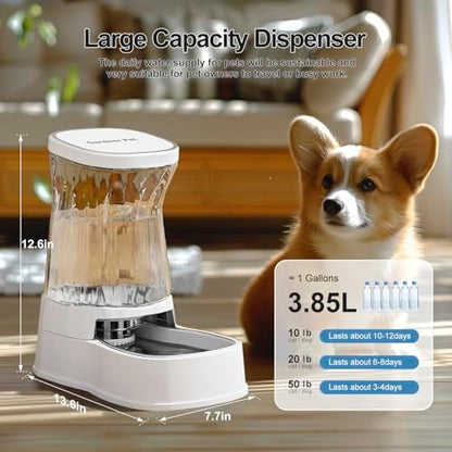 Automatic Dog Water Dispenser, Stainless Steel Bowls Feeder, 100% BPA-Free - Image 2