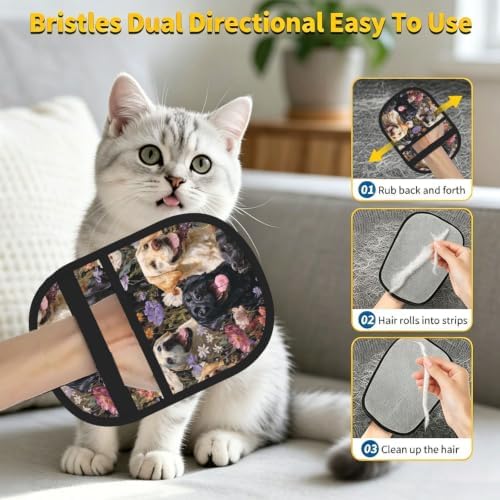 Labrador Retriever Dog Floral Garden Pet Hair Removal Glove For Cats Dogs - Image 7