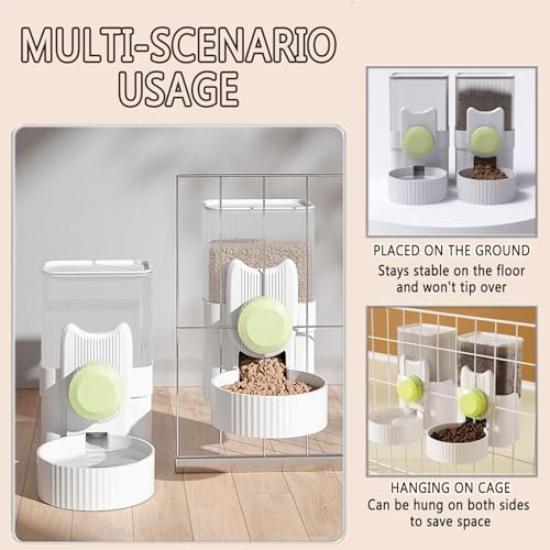 kathson Rabbit Feeder for Cage,Bunny Water Bottle,Pet Food Dispenser,Green - Image 4