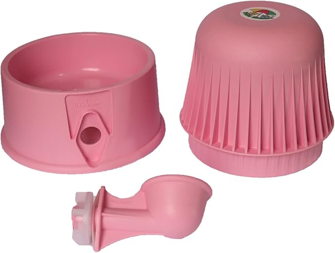 Pet Water Dispenser for Dogs and Cats, 67.6 oz – Gravity-Fed Water Bowl for Clean Drinking, Prevents Wet Fur, BPA-Free Polypropylene, Vida Mansa (Opaque Pink)