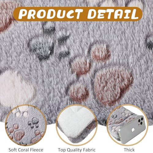 Tuanse 4 Pack Soft Pet Bed Mat Small Dog Crate Fleece - Image 3