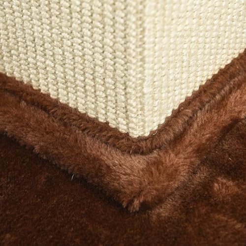Amazon Basics Sturdy Cat Scratching Post for Indoor Cats & Kittens, Classic Single Post with Sisal Rope, Jute Fiber, Wood Base, Large (35.4"H), Brown - Image 3
