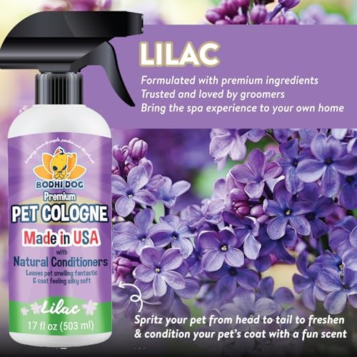 Bodhi Dog Premium Dog Cologne - Deodorizing Dog Perfume & Conditioner for Dogs & Cats - Natural Long Lasting Spray - Keeps Pets Fresh All Day - Gentle & Safe Formula, Made in USA (Lilac 17 Fl Oz) - Image 4