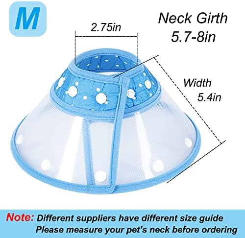 Vivifying Dog Cones for Small Dogs, Adjustable 5.7-8in Pet Cone, Lightweight Recovery Elizabethan Collar for Cats, Puppies and Mini Dogs (Blue) - Image 3