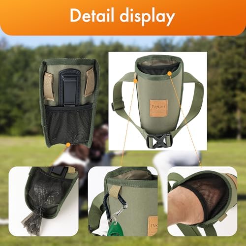 Portable Dog Treat Pouch for Training - Outdoor Waist Pack with Medium-Stiff Polyester, Leash Clip & Zippered Pocket for Pet Treats/Rewards (Grey) - Image 4