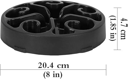 Dog Bowl Slow Pet Feeders Non Skid Bowl Dog Water Bowl Dry Food Bowl Slow Feeder Fun Bowl Slow Eating Bowl for Small Dog Large Dog Medium (Black, M)