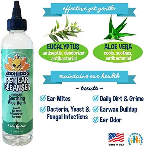 Bodhi Dog Ear Cleaner Solution for Dogs & Cats - Aloe Vera Ear Cleanser, Gentle, Safe for Ear Health - Removes Dirt, Wax & Debris - Prevents Odor & Irritation - Made in USA (8 Fl Oz) - Image 5