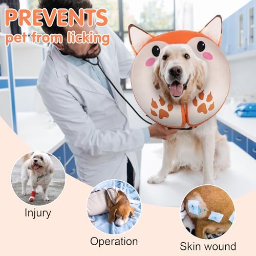 BEAUTYZOO Dog Cone Collar Alternative After Surgery,Pet Neck Donut E‑Collar - Image 6