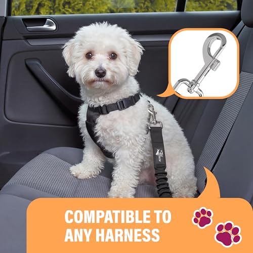 Active Pets Dog Seatbelt, Adjustable Safety Dog Seat Car Harness, Dog Seat Belt for Pets - Durable Dog Seatbelts for Cars - Dog Car Seat Belt for Dogs, Dog seat Belts for Large Dogs, Medium, & Small - Image 6